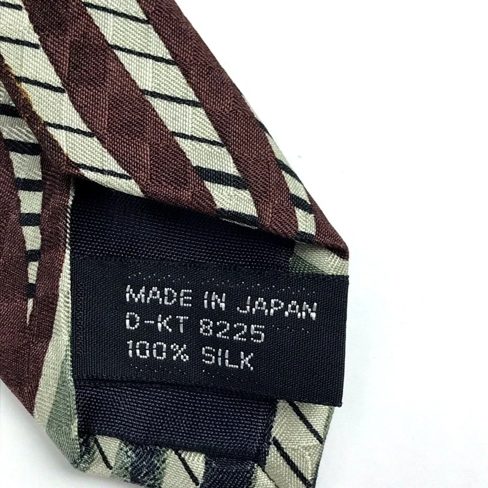 Jhane Barnes Silk Tie Men's Multicolor Designer Necktie Abstract Striped - Japan